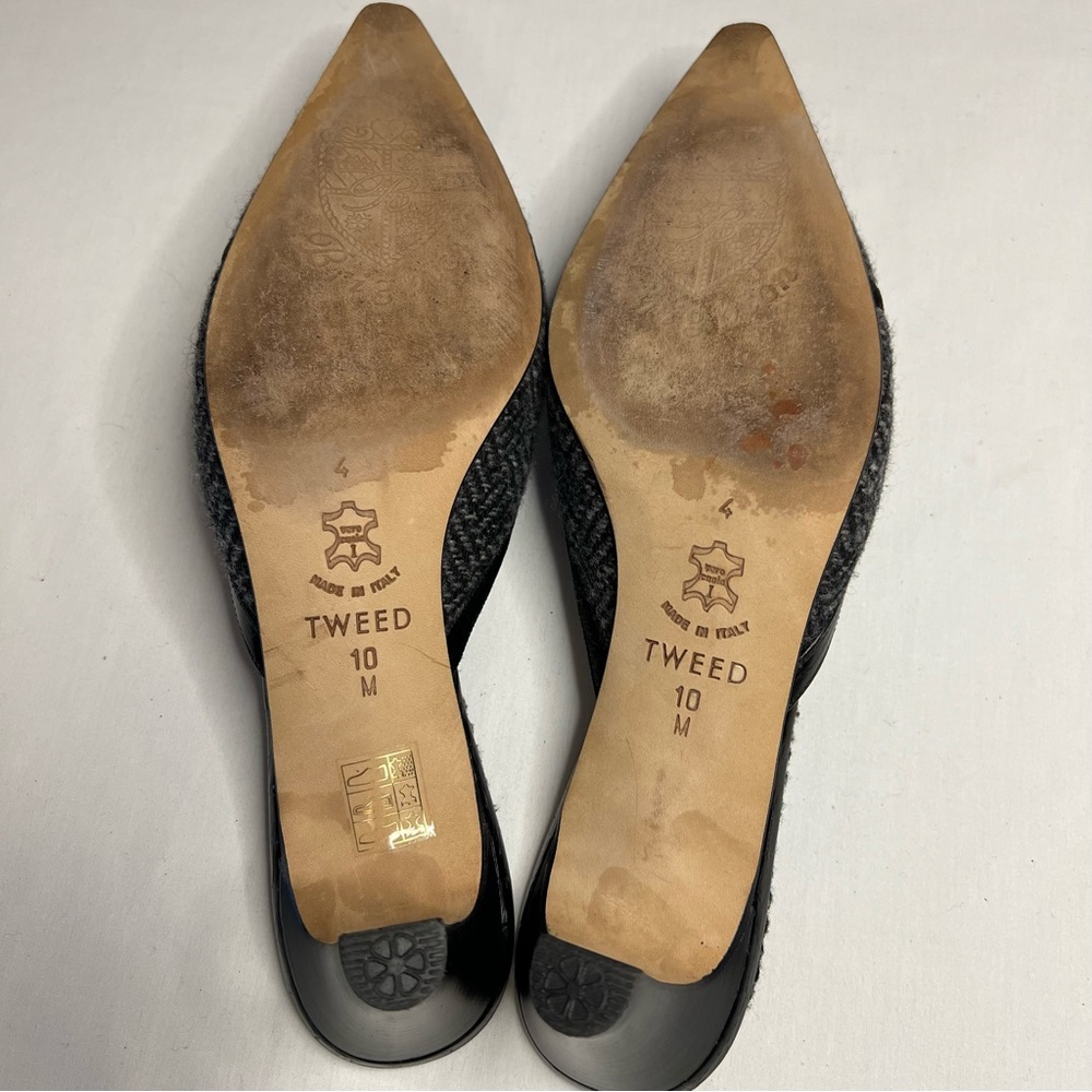 Brighton Black and Gray Patterned Heels - Picture 3 of 11